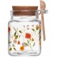 Pote 290ml Quadrado com Tampa e Colher Encanto Vidro 
